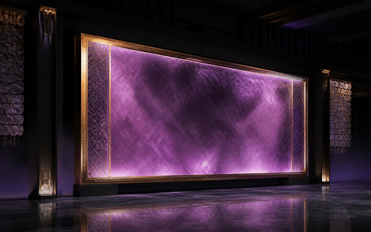 UBESSION culture-led wellness billboard in a dark gallery