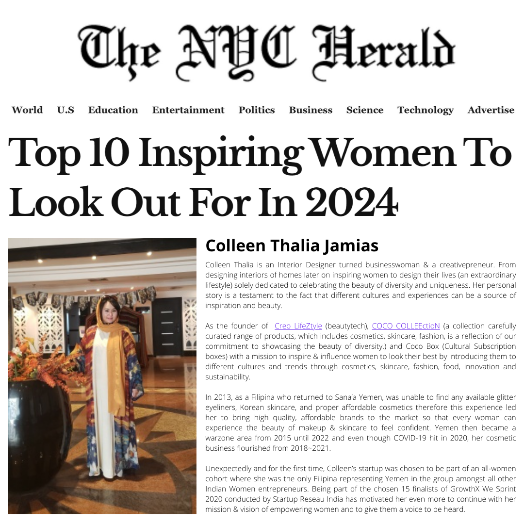 The NYC Herald feature: Top 10 Inspiring Women to Look Out For in 2024
